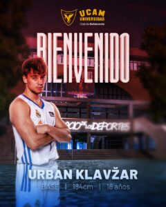 Urban Klavzar cierra la plantilla del UCAM Murcia