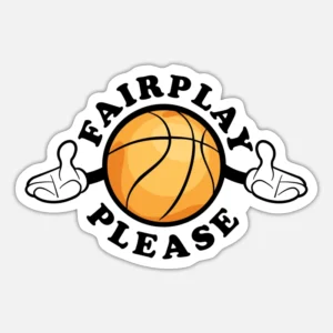 baloncesto-baloncesto-juego-limpio-pegatina