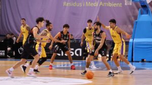 Espinosa, durante el partido contra el UE Mataró